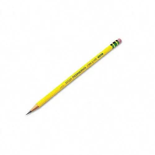Dixon Ticonderoga Wood-Cased Pencils, #2 HB, Yellow, Box of 12 (13882)