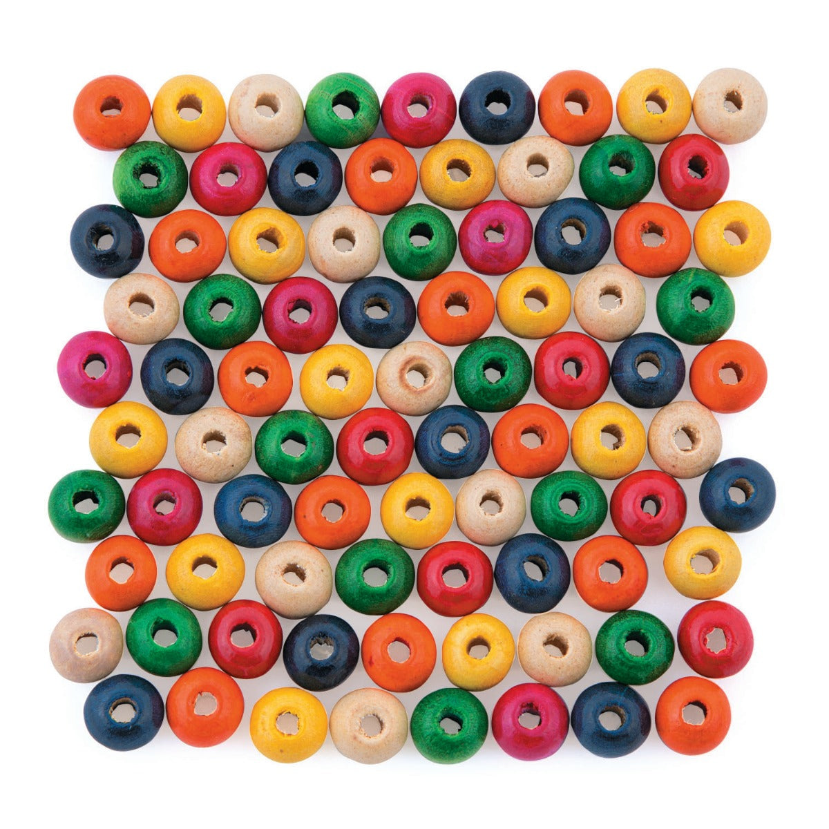 Bright Color Wooden Beads - 7mm, 300/PKG