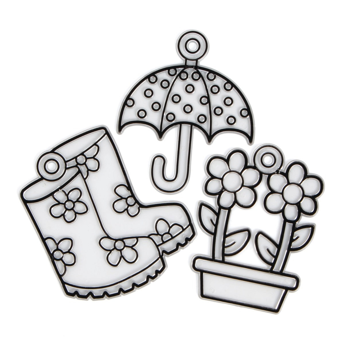 Spring Theme Suncatchers 2 3/4" - 4" x 4" - Assorted styles - 24/PKG