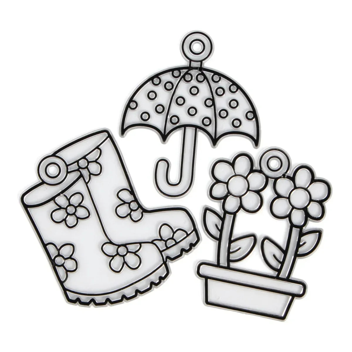 Spring Theme Suncatchers 2 3/4" - 4" x 4" - Assorted styles - 24/PKG