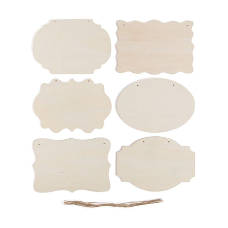 Unfinished Wood Sign Assortment - 12/Pkg. (70893)