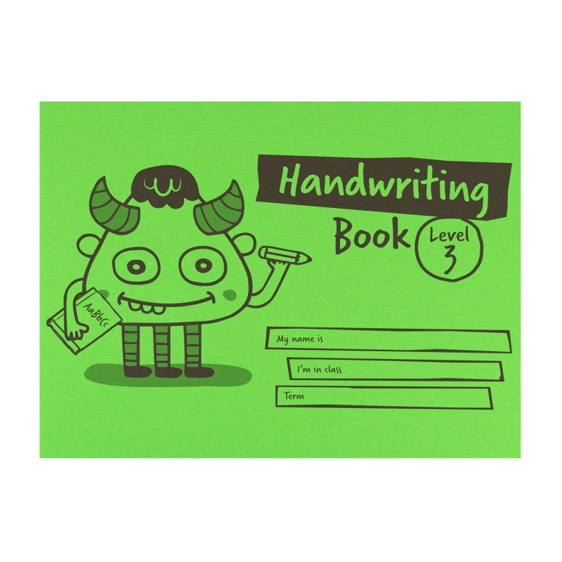 Little Monsters Handwriting Practice Book, Level 3, A5, 32 Pages, Green