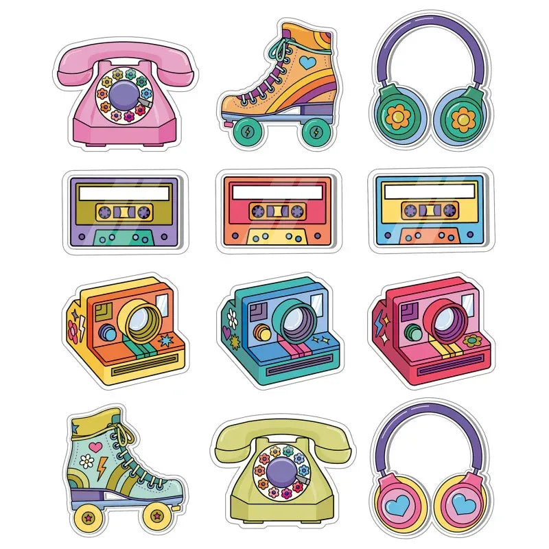 Retro Remix Cutouts, Pack of 36