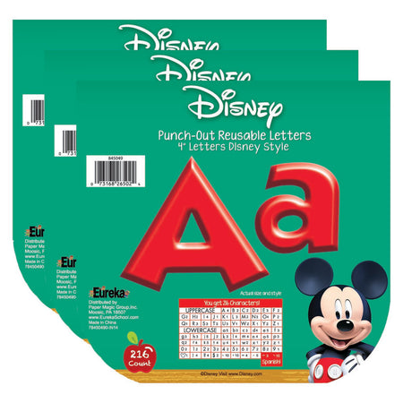 Mickey Mouse Clubhouse&reg; Mickey Red Deco 4" Letters, 216 Per Pack, 3 Packs