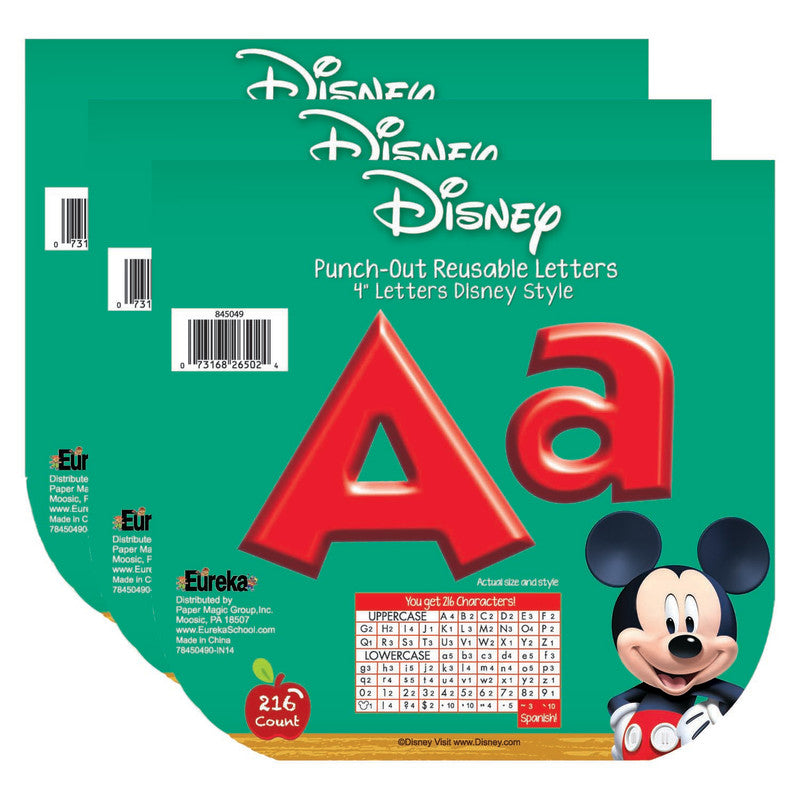 Mickey Mouse Clubhouse&reg; Mickey Red Deco 4" Letters, 216 Per Pack, 3 Packs
