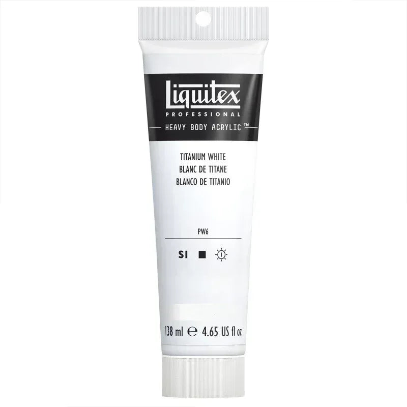 Professional Heavy Body Acrylic Paint, 138 mL Tube, Titanium White