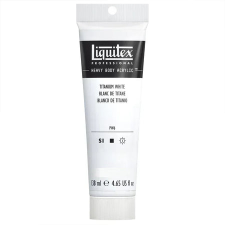 Professional Heavy Body Acrylic Paint, 138 mL Tube, Titanium White