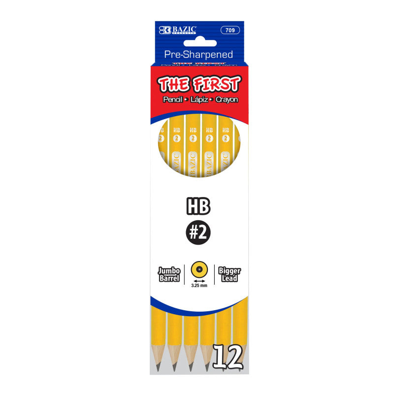#2 The First Jumbo Premium Yellow Pencil, Pack of 12