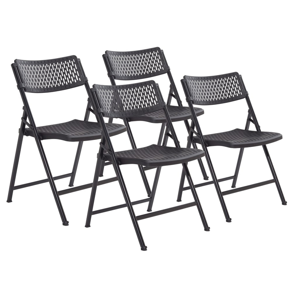 NPS® 1400 Series AirFlex Series Premium Polypropylene Folding Chair, Black (CARTON 4)