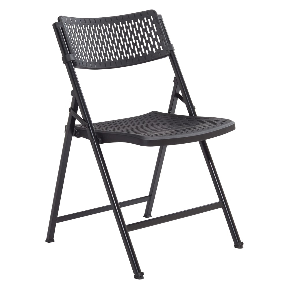 NPS® 1400 Series AirFlex Series Premium Polypropylene Folding Chair, Black (CARTON 4)