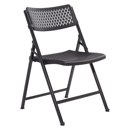 NPS® 1400 Series AirFlex Series Premium Polypropylene Folding Chair, Black (CARTON 4)