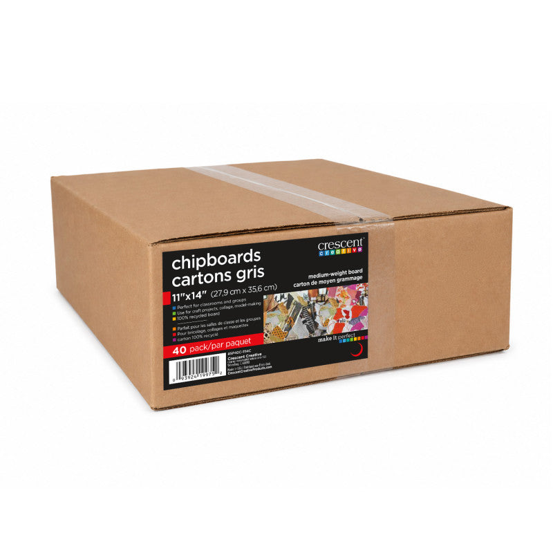 Chipboard Sheets, 11 x 14 in, Kraft, 40-Pack