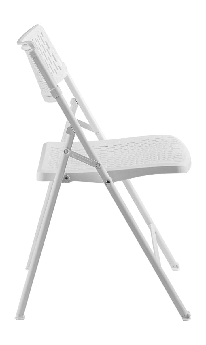 NPS® 1400 Series AirFlex Series Premium Polypropylene Folding Chair, White (CARTON OF 4)