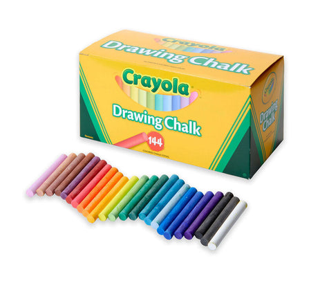 Crayola® Drawing Chalk, 144 Colored Chalk Sticks (BIN51-0400)