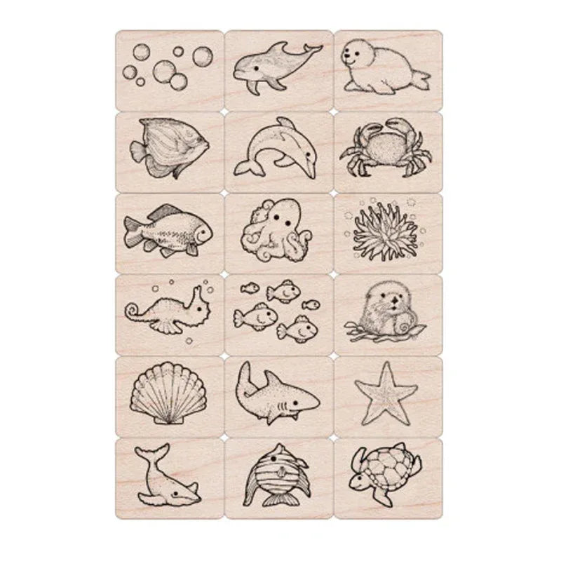 Ink 'n' Stamp Sea Life Stamps, Set of 18
