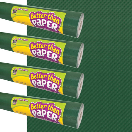 Better Than Paper&reg; Bulletin Board Roll, 4' x 12', Pine Green, 4-Pack