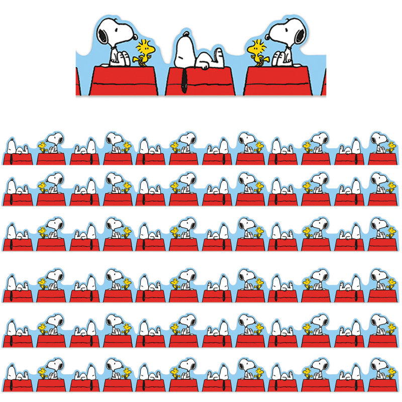 Peanuts&reg; Snoopy on Doghouse Extra Wide Die-Cut Deco Trim&reg;, 37 Feet Per Pack, 6 Packs