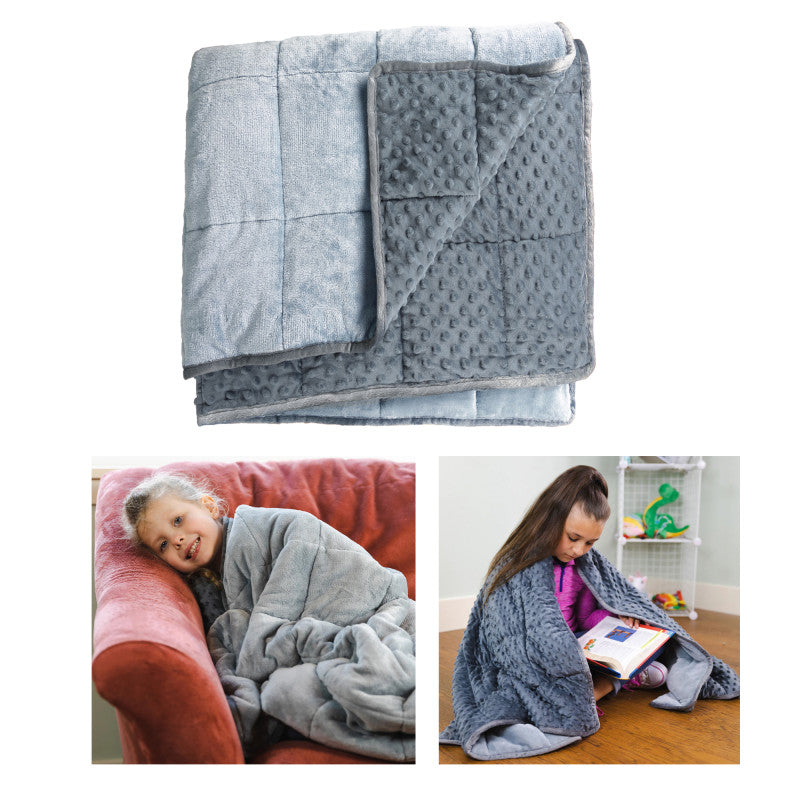 Sensory Weighted Dual Texture Shoulder Wrap for Kids, 40" x 12"