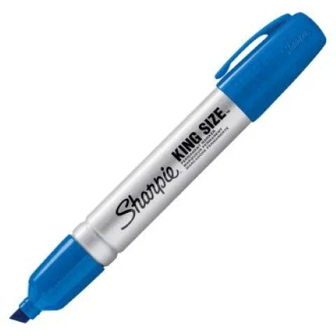 Sharpie King Size Permanent Marker, Chisel Tip, Blue, 15003