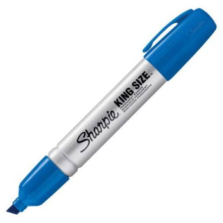 Sharpie King Size Permanent Marker, Chisel Tip, Blue, 15003