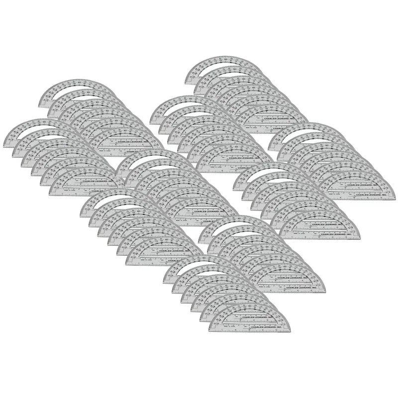 Protractor Plastic, 6-Inch, 12 Per Pack, 5 Packs