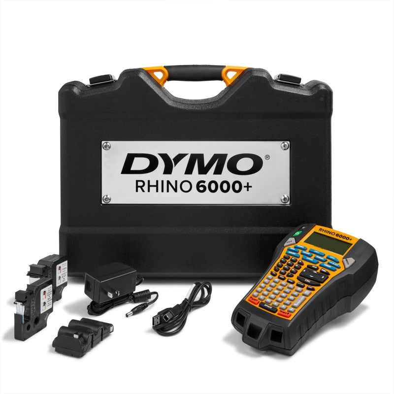 Rhino 6000+ Industrial Label Maker Kit with Carry Case, Yellow