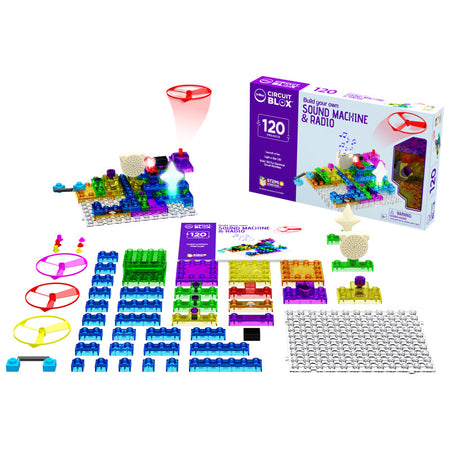 Circuit Blox 120, Circuit Board Building Blocks, 49 Pieces