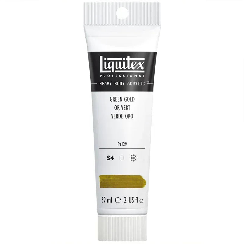 Professional Heavy Body Acrylic Paint, 59 mL Tube, Green Gold