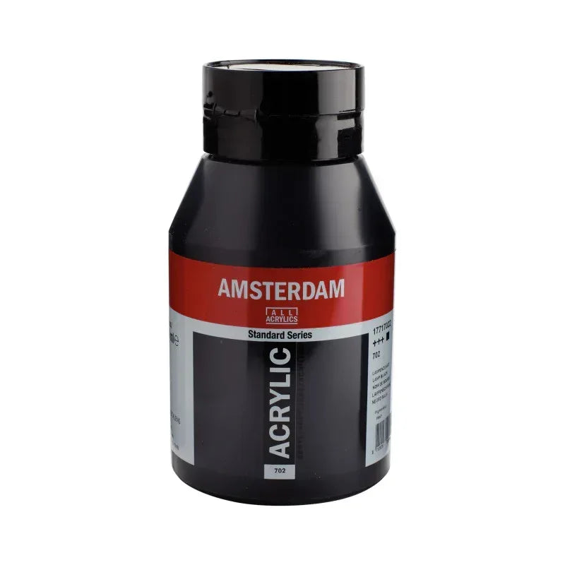 Standard Acrylic Paint Tube, 1000 mL, Lamp Black 702