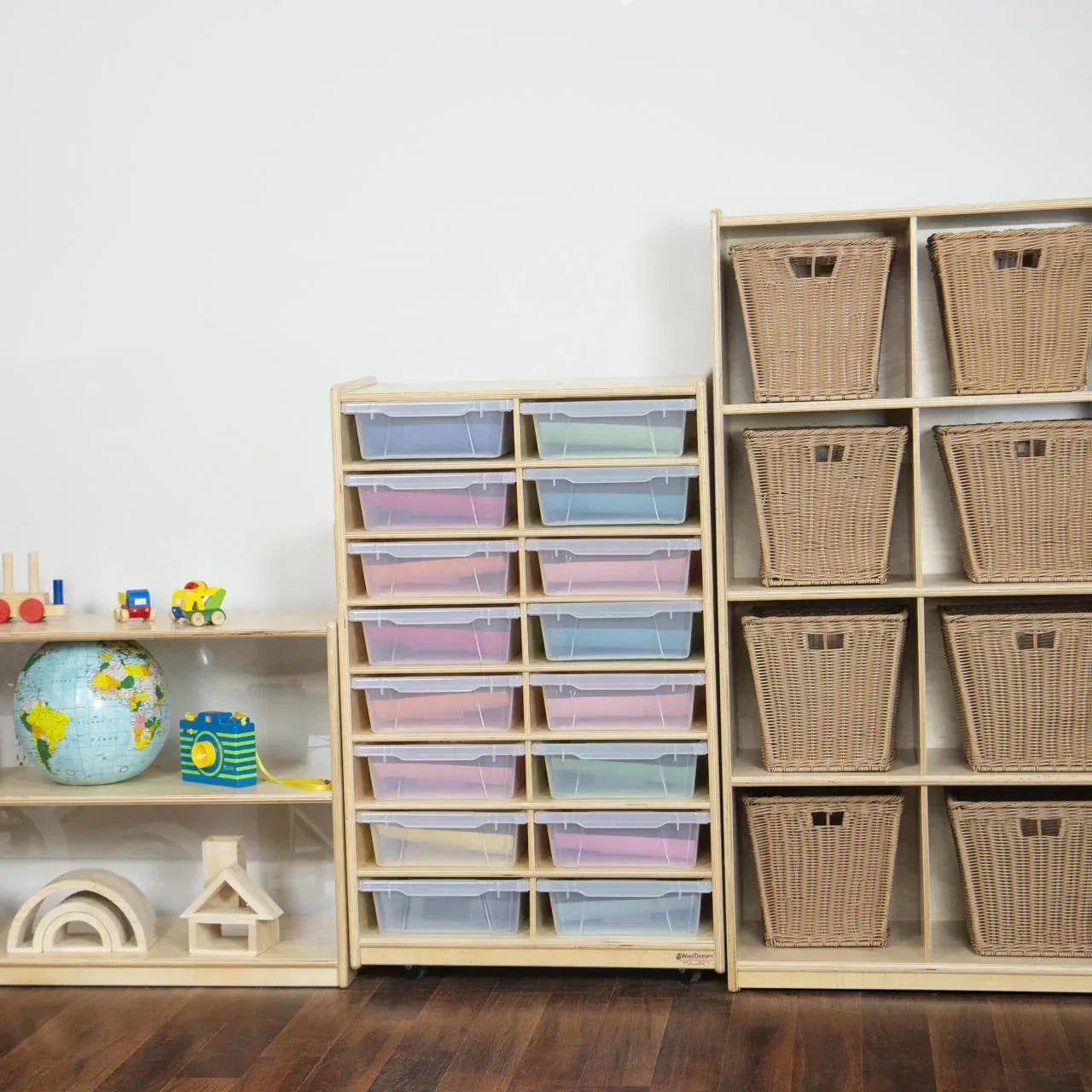 (16) 3" Letter Tray Glide Storage with Translucent Trays