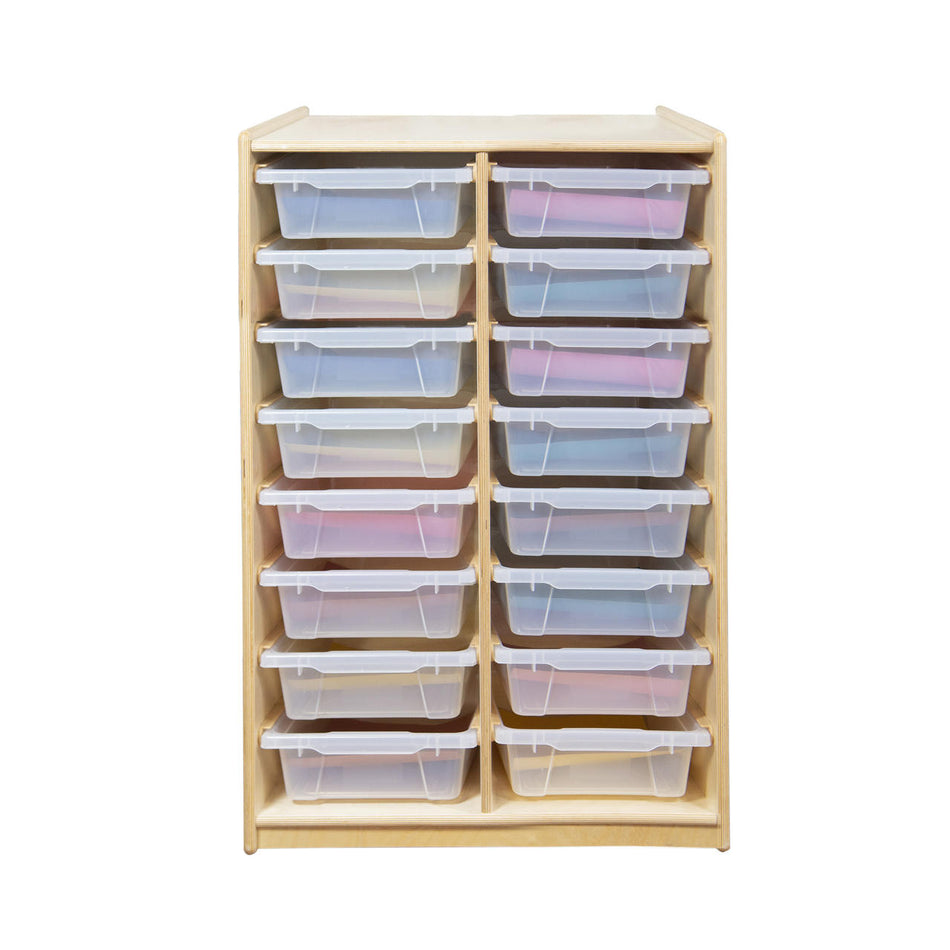 (16) 3" Letter Tray Glide Storage with Translucent Trays