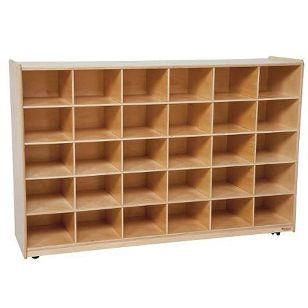 Wood Designs Children Tip-Me-Not 25 Tray Storage without Trays, 30"H x 48"W x 15"D WD-16089