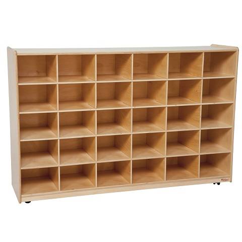 Wood Designs Children Tip-Me-Not 25 Tray Storage without Trays, 30"H x 48"W x 15"D WD-16089