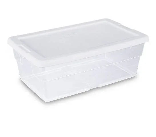 Sterilite 6 Quart Clear Storage Box Clear 13 5/8" L x 8 1/4" W x 4 7/8" H