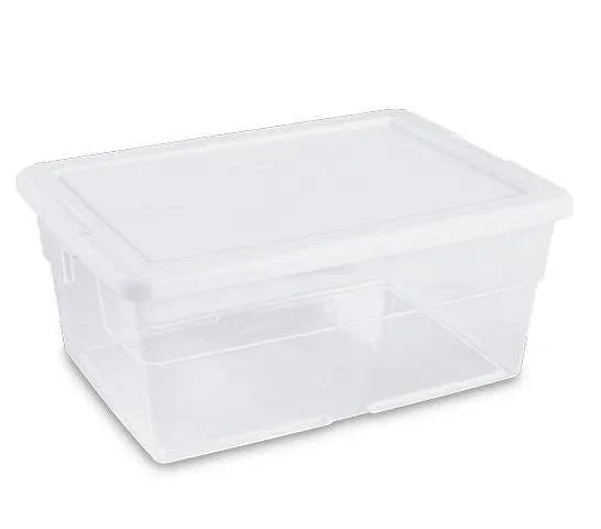 Sterilite 16 Quart Clear Storage Box Clear 16 3/4" L x 11 7/8" W x 7" H