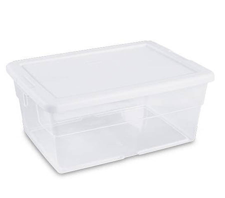 Sterilite 16 Quart Clear Storage Box Clear 16 3/4" L x 11 7/8" W x 7" H