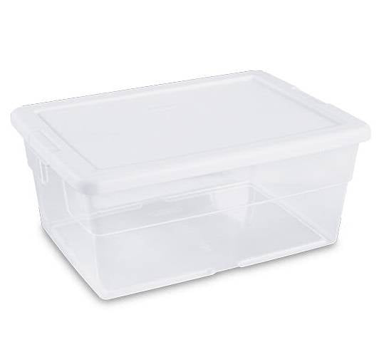 Sterilite 16 Quart Clear Storage Box Clear 16 3/4" L x 11 7/8" W x 7" H