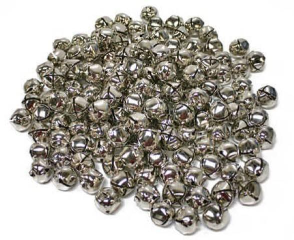 Jingle Bells 1/2-Inch, 100/Pack, Silver