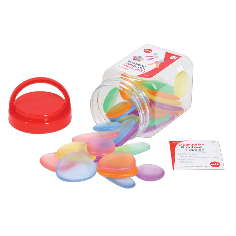 Junior Rainbow Pebbles&reg; - Transparent - Mini Jar - Set of 36