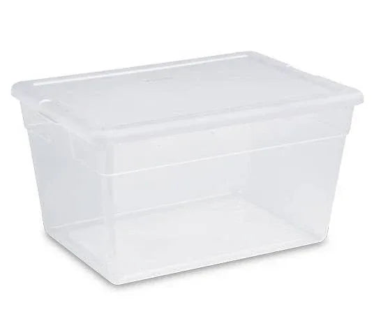 Sterilite 56 Quart Clear Storage Box Clear 23" L x 16 1/4" W x 12 3/8" H