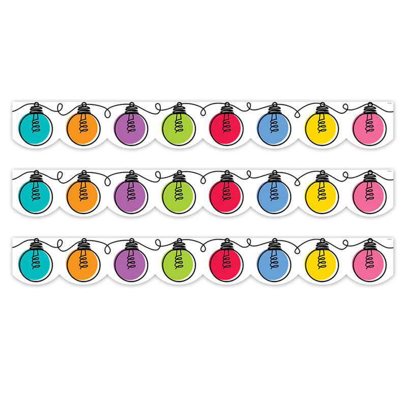 Core Decor Colorful Doodle Lights EZ Border, 48 Feet Per Pack, 3 Packs