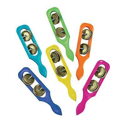 Plastic Handled Cymbals, Assorted Colors. 5" - 12/pkg.