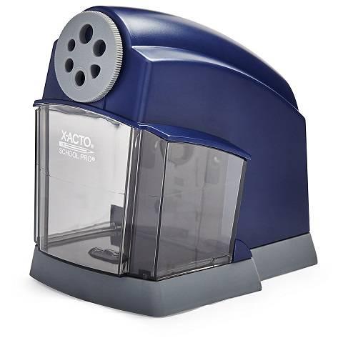 X-ACTO SchoolPro Classroom Electric Pencil Sharpener, Heavy Duty, Blue/Grey , 1670