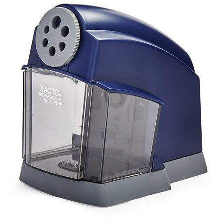 X-ACTO SchoolPro Classroom Electric Pencil Sharpener, Heavy Duty, Blue/Grey , 1670