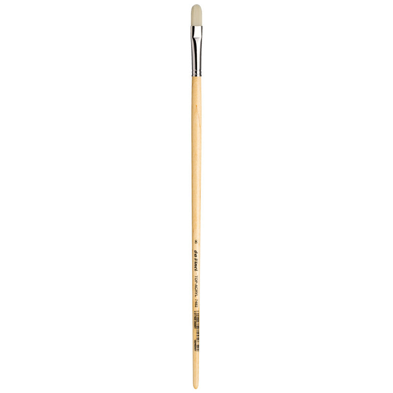TOP-ACRYL White Brush, Synthetic, Acrylic & Oil, Filbert, Series 7482, Size 8