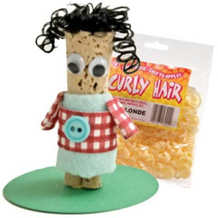 Hygloss Curly Doll Hair Black 4 oz