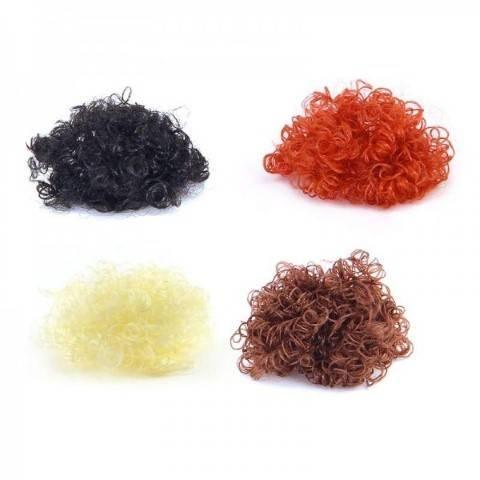 Hygloss Curly Doll Hair Black 4 oz