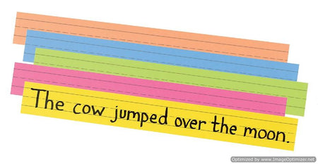 SENTENCE STRIPS 3" X 24" SUPER BRIGHT ASSORTED COLORS 100 SHEETS
