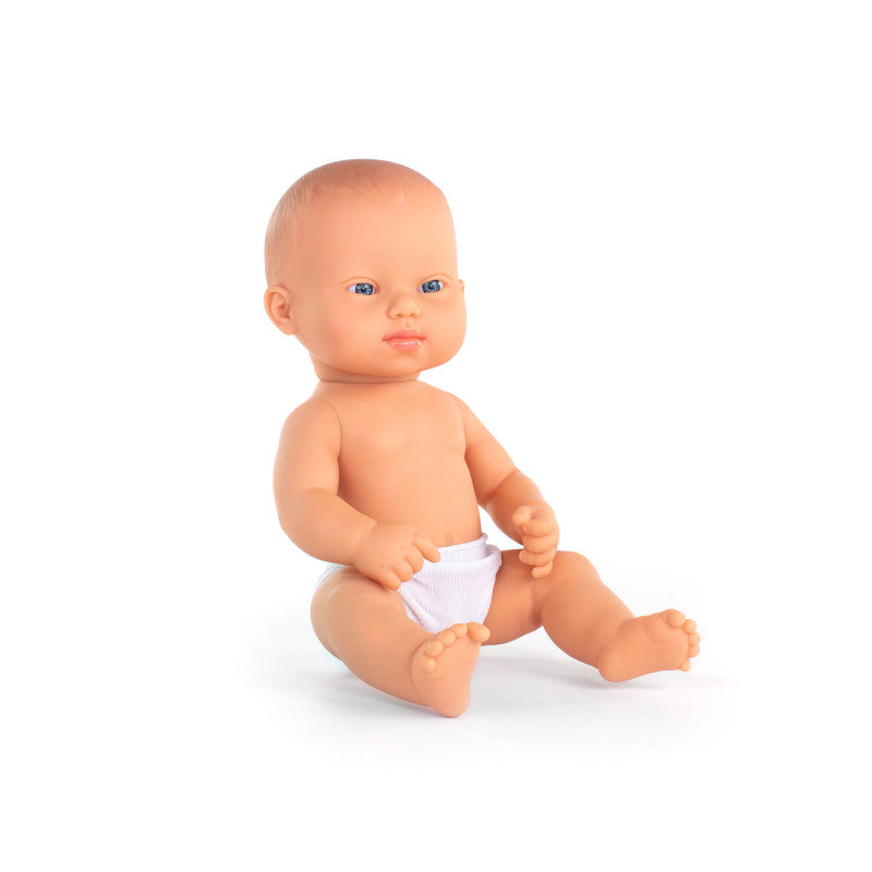 Baby Doll Caucasian Boy with Down Syndrome, 12-5/8"