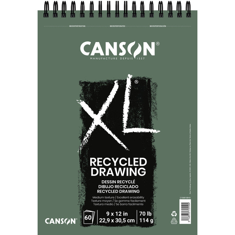 XL Series Drawing Pad, Recycled, Top Wire Binding, 60 Sheet, 9x12 inch, 1 Count
